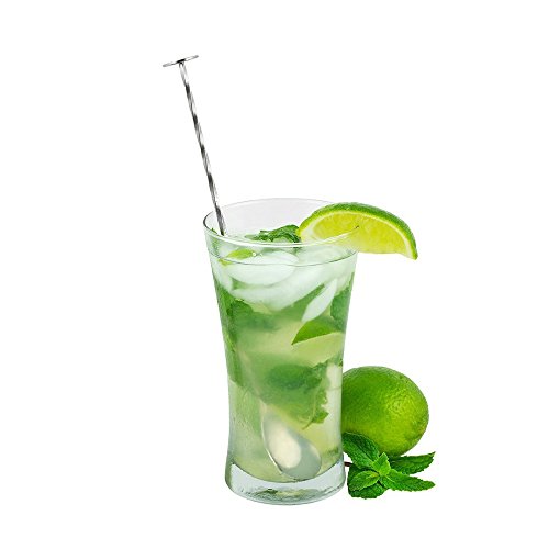 LIKECAR 10-Zoll-Edelstahl Löffel Mixen von Cocktails Stahl Edelstahl Verdrehte Neck Bar Cocktail Löffel Zum Umrühren - 6