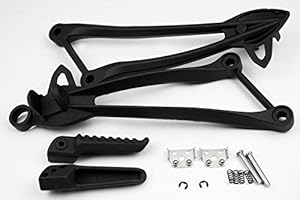 HASKULLE Black Rear Passenger Foot Pegs Bracket for Kawasaki Zx10R Zx-10R 2008 2009 2010