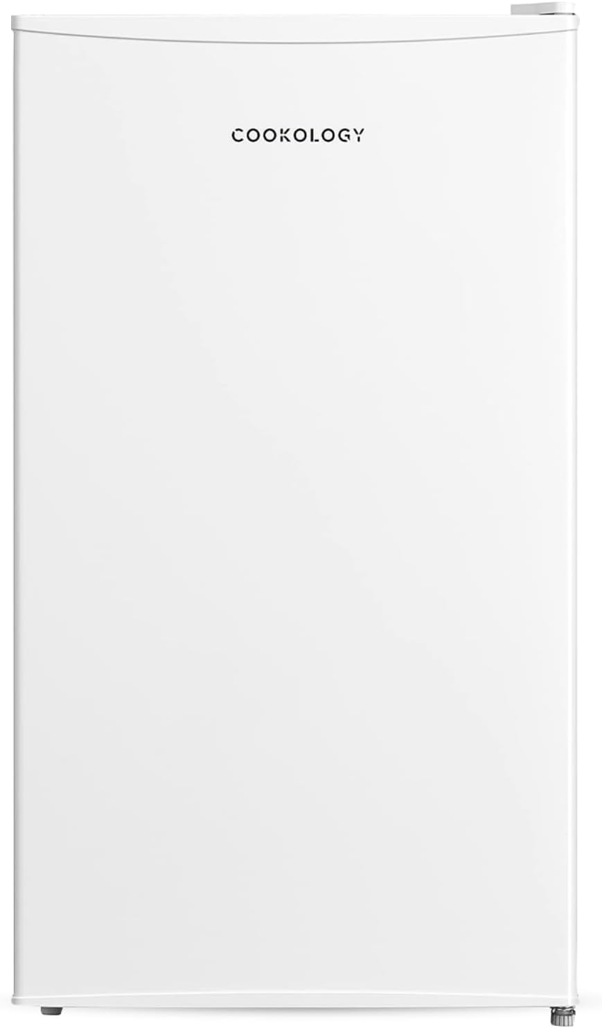 Cookology UCFR88WH Under Counter Freestanding Fridge in White - 93 Litre Capacity - Adjustable Temperature Control & Legs - Reversible Door