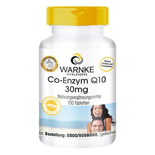 Warnke Health Products Coenzyme Q10 30mg, vegan, 100 tablets
