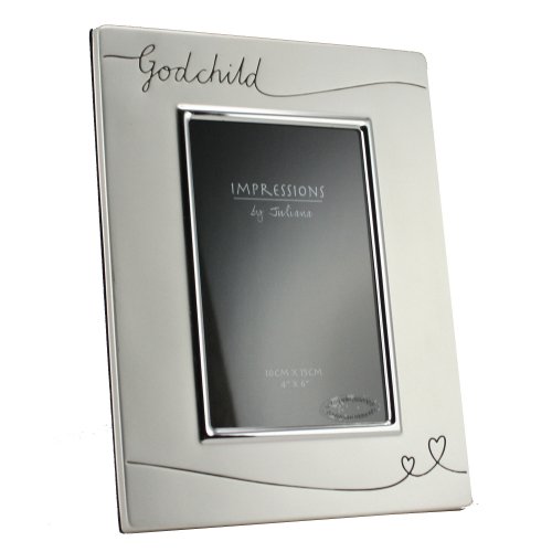 Silver Plated Godchild Photo Frame / Gift, 6" x 4"