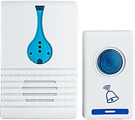 White Wireless Doorbells Portable Doorbell Kit Operated at 100m Range With 32 Melodies 1 push button + 1 receiver