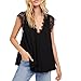 Produktbild Tanktops Damen Dasongff Frauen Spitze Tops Shirt Ärmellos Crop Top Damen Casual Weste Hemd Sommer Bluse Oberteile Beiläufig Tank Top Cami (L, Schwarz)