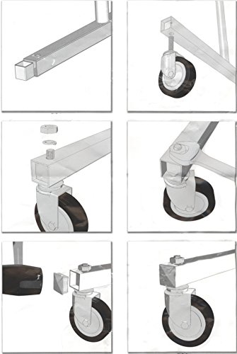 Reiserollständer höhenverstellbar klappbar verchromt (150cm Breite) - 7