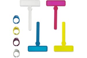 HUAKAILE 8 Pieces Finger Focus Highlighter, Guided Reading Strips Clear, Dyslexia Readers Tools, Colored Reading Trackers for ADHD Adults Teens Students, Classroom, Home School Supplies (A)