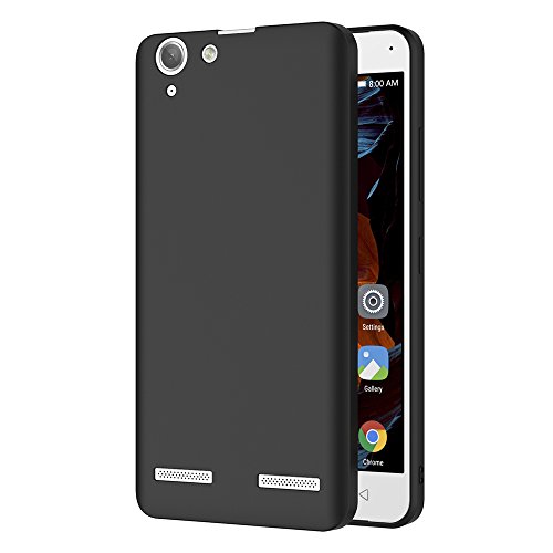 Funda Lenovo K5  AICEK Negro Silicona Fundas para Lenovo K5 Carcasa Lenovo K5 Negro Silicona Funda Case