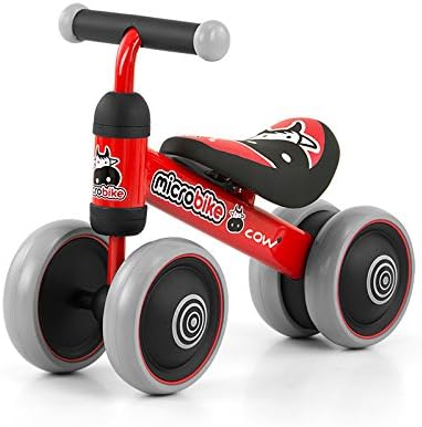 Very Light (2 kg) and Mobile Micro Riding Toys with 6 inch Wheels in 5 Designs: pushcar Children's car bobbycar, approriate for Children 18 Months and up, Theme:Cow