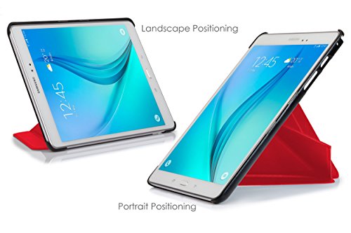 Forefront Cases® Neue Origami Leder Hülle / Tasche / Case / Cover für Samsung Galaxy Tab A 9.7 SM-T550 (Mai 2015) – Rundum-Geräteschutz und intelligente Auto-Sleep-Wake-Funktion mit 3-JAHRES-GARANTIE VON FOREFRONT CASES – inkl. Eingabestift - 2