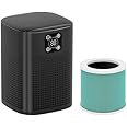 Air Purifiers for pets- Honeyuan H13 HEPA Air Purifier for home, Large Room, Coverage of 600 sqft, Air purifiers with 360°Air Intake, 3 Fan Speeds, 3-Stage Filtration, 24db Sleep Mode, Black