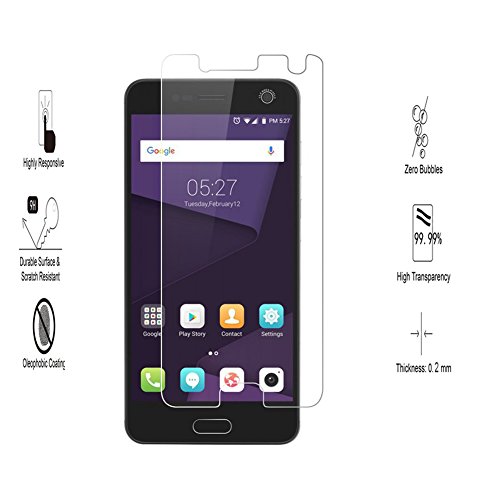 MaxKu ZTE Blade V8 Schutzfolie, [2 Stück] Glasfolie Hartglas 9H Hardness Panzerglas Displayschutz Anti-Kratz Displayschutz für ZTE Blade V8 - 2