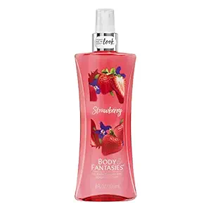 Body Fantasies Signature Fragrance Body Mist for Girls & Womens Strawberry, 236ml | Long Lasting Body Spray and Perfume for Women | No Gas