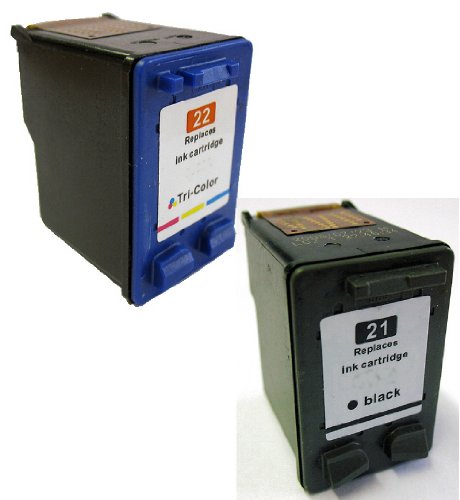 Druckerpatronen Refill, im Set, ersetzt HP 21 + HP 22, in dieser Zusammenstellung passend für Deskjet D2360, Deskjet D2380, Deskjet D2460, Deskjet D3940, Deskjet F 380, Deskjet F 4180, Deskjet F 4172, Deskjet F 4180, Deskjet F 4190, Officejet 4315, Officejet 4355, PSC 1400, PSC 1410 - wir liefern:1x Black (21) + 1x Color (22)