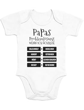 Lustiges Geschenk Vater - Papas Problemlösung Baby Body Kurzarm-Body