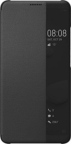 Huawei Mate10 Pro Case Flip Cover 2 in 1 Premium PU Leather Case Litchi Texture Smart View Smart Awake Function Case Cover With Screen Protector For Huawei Mate10 Pro (Grey)