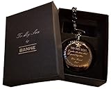 BANKE Pocket Watch and #34;To My Son, From Dad and #34; with Chain and Keepsake Box