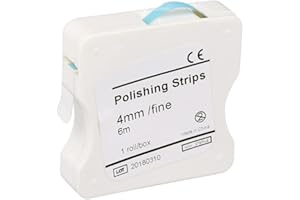 LAYHOU Tiras Blanqueadoras Dientes, 4mm Tira de Pulido Dental Profesional, 6m/ Rollo lijas Interdentales Bandas Abrasibas Dientes, Resina Diente Lijado Interdental Rectificado Blanqueamiento Dientes