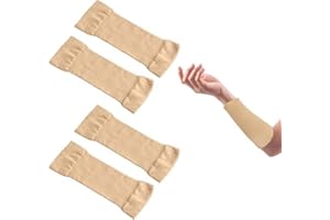 FNSIGHD 2 Pair Elastic Arm Compression Sleeves for Women,Upper Arm Supports for Muscle Pain,Lymphedema Armsleeve,Sleeves Slimming Shaper,for Lymphedema,Varicose Veins,Swelling, Arminjury,Sports(Flesh Color)