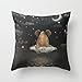 Produktbild Yesliy Kissenbezug kissenhülle Kopfkissenbezug Sad Elephant Sitting on Cloud in Night Sky Throw Pillow Cushion Cover Case 45×45cm
