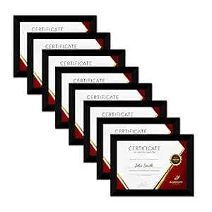 E Deals Certificate Frames,Collage Photo Frames|9X12 Inches|Set of 8|Certificate 10