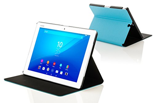 Forefront Cases® Neue Leder Hülle / Tasche / Case / Cover für Sony Xperia Z4 Tablet-PC (25,6 cm 10,1 zoll) SGP771 (Juni 2015) – Rundum-Geräteschutz und intelligente Auto-Sleep-Wake-Funktion mit 3-JAHRES-GARANTIE VON FOREFRONT CASES – inkl. Eingabestift und Displayschutz - 2