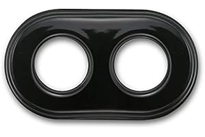 Fontini 31-802-27-2 Cadre en bois de hêtre 2 éléments en porcelaine Noir