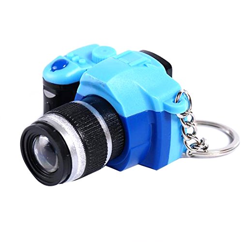 Preisvergleich Produktbild Kreativer Schlüsselanhänger Mini-Kamera Schlüsselring Dekoration blau