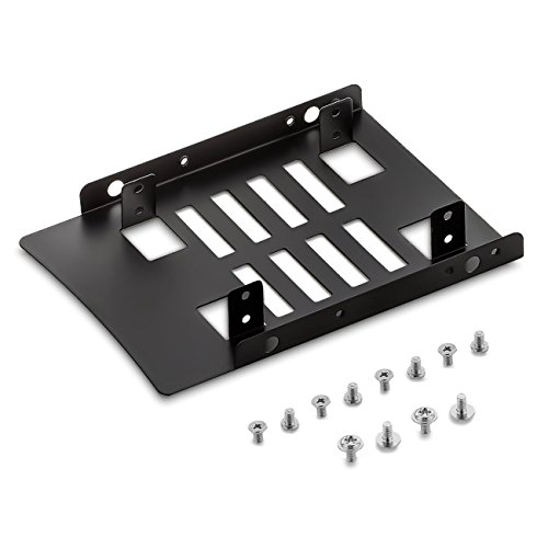 deleyCON DUAL Einbaurahmen 2,5″ Festplatte SSD auf 3,5″ (bis zu 2x 2,5″ Festplatten HDD oder SSD) – SATA 3 bis 6Gb/s Kabel Inklusive - 3