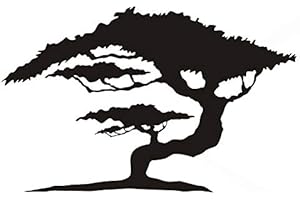 ARTISTIC SPONGE Pochoir réutilisable en forme de bonsaï - Format A3, A4, A5 et plus grandes tailles - Décoration murale shabby chic / T5 (pochoir réutilisable en PVC, taille XS - 50 x 70 cm, 50 x 70 cm)