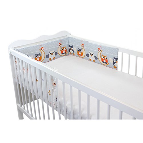 Babybett Nestchen Bettumrandung Nest Kopfschutz 420 cm, 360 cm, 210 cm, 180 cm Bettnestchen Unifarben Motive - 4