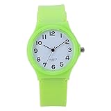 XiYuanShangMao f¨¹r Junge M?dchen Frauen Kind Kind Bunte Uhr PU Leder + Legierung Armbanduhr Geschenk Gr¨¹n