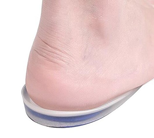 Transparent Ferse Schmerzen fügt Silikon Gel Heel Pads Fuß Care Fersenkissen Schützern Ferse Fuß Schmerzlinderung 1 Paar - 7