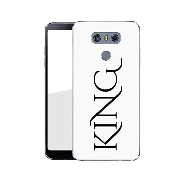 Finoo Hardcase Handyhülle für Dein LG G6 Made In Germany Hülle mit Motiv und Optimalen Schutz Tasche Case Cover Schutzhülle für Dein LG G6 - King Font White