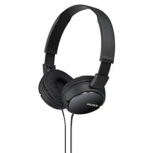 Sony MDR-ZX110 Wired On Ear Headphone without Mic (Black)