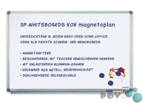 Preisvergleich Produktbild POV® Whiteboard SP, 120 x 220 cm, lackierte Oberfläche