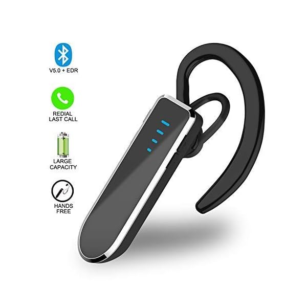 UPCHIC Bluetooth Headset V5.0 Bluetooth Freisprechen Handy Freisprech Kopfhörer Kabellos in-Ear Kopfhörer mit 24h Spielzeit, Auto Bluetooth Kopfhörer mit Noise Cancelling für iPhone iPad Android