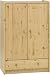 Produktbild Steens For Kids Kleiderschrank, Kinderzimmerschrank mit Wäscheeinnteilung, 79 x 123 x 53 cm (B/H/T), Kiefer massiv, natur lackiert