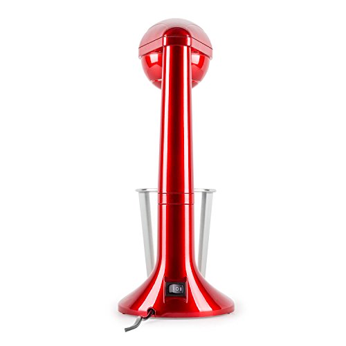 Klarstein • Manhattan • Drink-Mixer • Getränkemixer • Mini-Standmixer • Milkshake Maker • 65 Watt • bis zu 25.000 Umdrehungen pro Minute • 450 ml Fassungsvermögen • Edelstahl-Mixbecher • Becherhalterung • Cocktail Shaker • Smoothies • Sahne • Eischnee • rot - 5