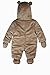 Kanz Unisex Baby Overall m. Kapuze + abnehmbaren Fäustlingen 0003508 Hooded Long Sleeve Snowsuit, Beige (doeskin Beige 6830), 3-6 Months (Manufacturer size: 68)