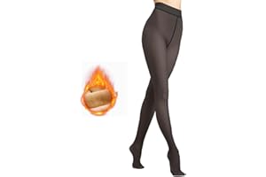 WUIIL Calze Termiche Donna,Collant Felpati Modellanti Effetto,Collant Termici Invernali（5~15°C 220g）,Classico Tinta unita Calze TermicheCalzamaglia Termica,Caldi Comodi Collant Felpati per Adatto a 40~70kg