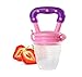Produktbild Fruchtsauger mit Schutzkappe, Homure® Sicherer und Spaß Baby Frucht Sauger Gemüsesauger für Solide Frische Lebensmittel, Pink - BPA Freier Schnuller für 12 Monate und älter Babys und Säuglinge