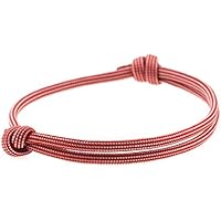 KOMIMAR Surfer Armband WHITE&RED- cool lässiger Surf Style - Freundschaftsarmband - Snowboarder - Skater - Segeln - Wichteln - Geschenkidee - Handgemacht - Yachting - Unisex Armband -Sommertrend - Surferschmuck - Surf bracelet - Geburtstagsgeschenk