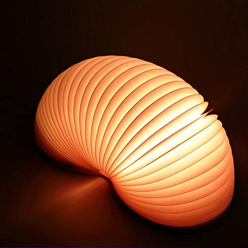 Preisvergleich Produktbild Velliceasay Buntes Herzförmiges Nachtlicht Usb-Aufladungsdia-Faltendes Buchbuchliebeslampendekorationsnotizb...