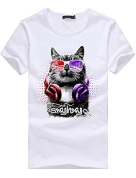 Amlaiworld Herren Kühles Fahnen-Druck-T-Shirt, neue Art-Kurzschluss-Hülsen-Hemden S~XXXXL