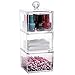 Discoball Transparent Acrylic Makeup Craft Cosmetic Storage Square Stackable Box with Cover