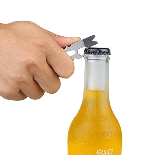 FeBite EDC Multitool Schlüsselanhänger Messer-Set Totenkopf Schlüsselanhänger Bier Öffner Pocket Survival-Werkzeug - 4