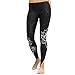 Produktbild TianWlio Leggings Damen Frauen Yoga Workout Gym Leggings Fitness Laufhose mit Stretchhosen Schwarz L