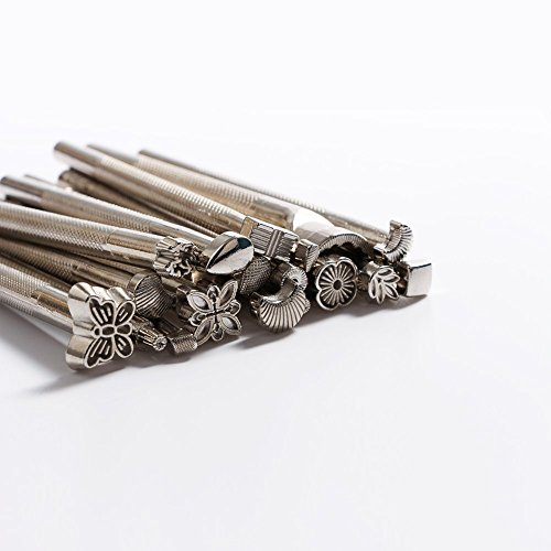 Racksoy 20stk Muster Lederstempel Set für Leder-Handwerk/Lederprägung Werkzeugsatz - 3