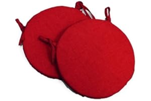 Russo Tessuti Cuscino Rotondo Imbottiti Laccetti per Sedie Sgabelli da Pranzo Portatili Pocket-Bordeaux-4 Cuscini