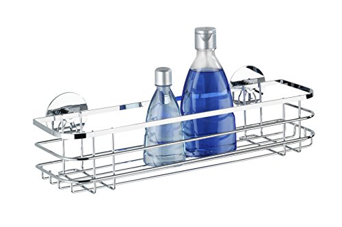 Wenko 21778100 Turbo-Loc Maxiablage - Befestigen ohne bohren, Edelstahl rostfrei, 38 x 10,5 x 11 cm, glänzend