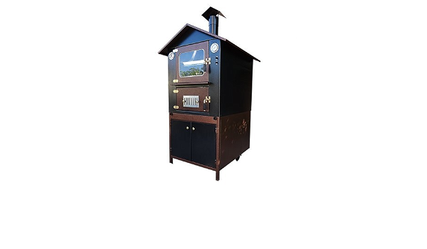 LUCIA 2.0 FORNO LEGNA, GABELLINI, MODELLO COMPLETO DI CARRELLO VENTILATO  CON LUCE FORNO, CAMERA DI COTTURA IN ACCIAIO INOX E COIMBENTATO  COMPLETAMENTE CON LANA DI ROCCIA. DOTAZIONE 3 TEGLIE : Amazon.it: Casa